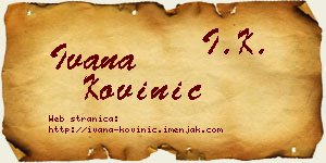 Ivana Kovinić vizit kartica